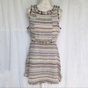She and Sky // NWT Off White, Maroon Tweed Mini Shift Dress Sz Large mpm